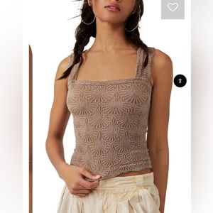 NWT Free People Love Letter Cami Strawberry Roan XS/S